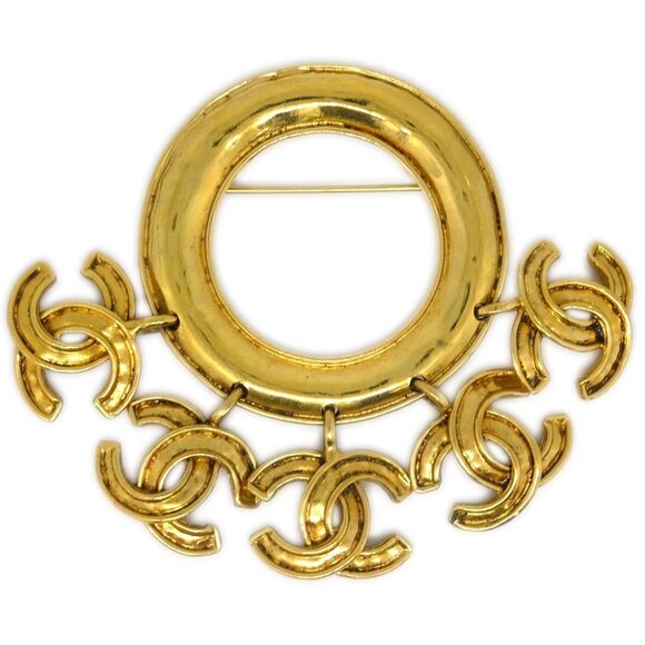 Chanel Hoop Brooch Pin Gold 94P XX90391 - Picture 1 of 4